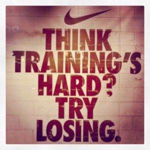 nike quotes - think training's hard