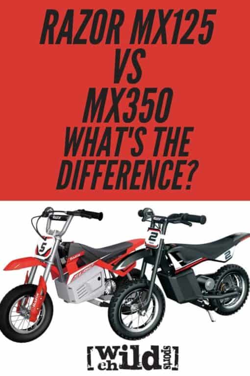 Razor MX125 vs MX350 what's the difference