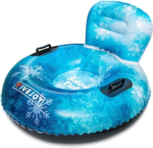 inflatable snow tube with backrest