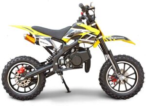 syx moto holeshot 50cc dirt bike yellow