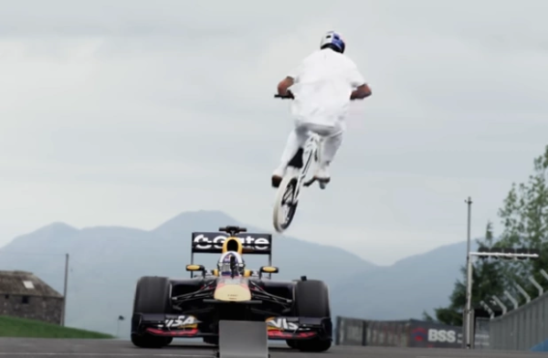 Buckled for Speed: Kriss Kyle’s Insane Leap Over a Moving F1 Car
