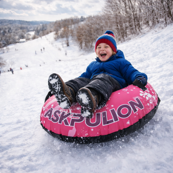 Askpulion Inflatable Snow Sled for Kids and Adults